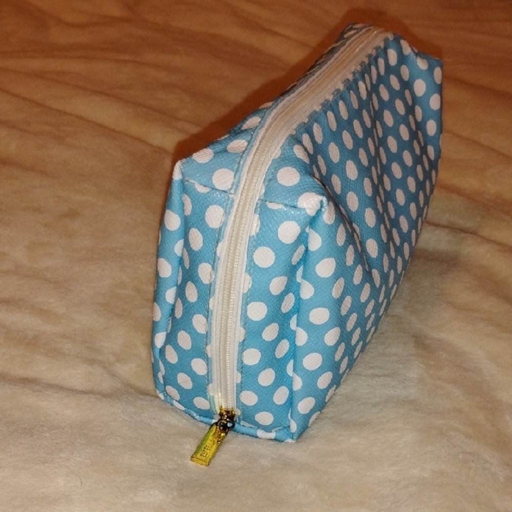 Estee Lauder Blue Polka Dot Cosmetic Bag